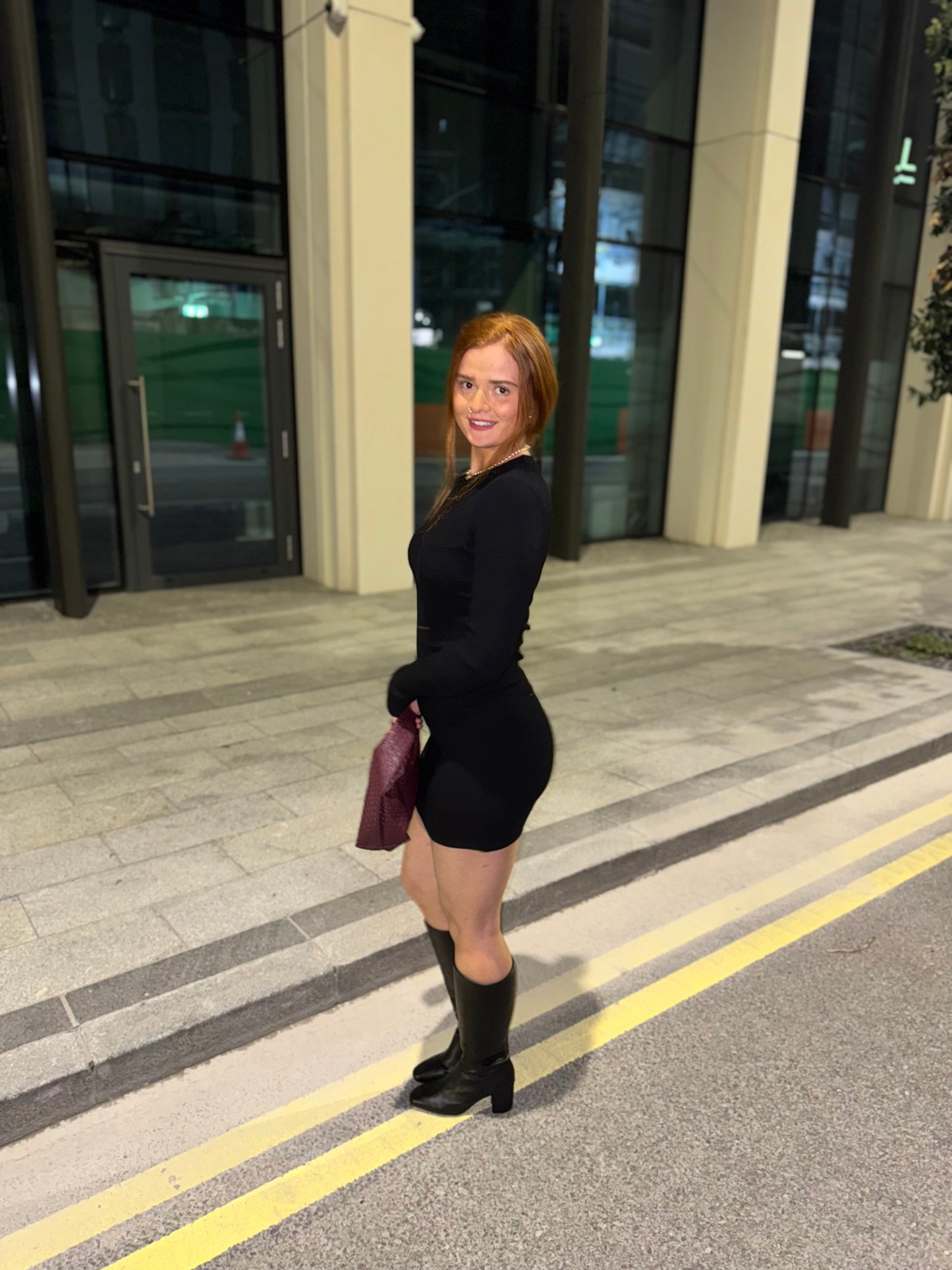 Blake Black Ribbed Dress *made with recycled fabrics*