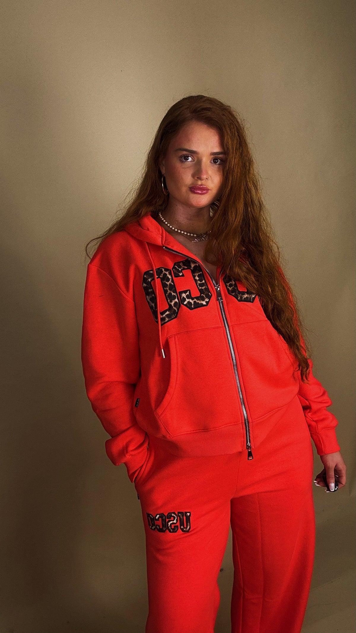 Baywatch Red set Bex 80% cotton fleece line set