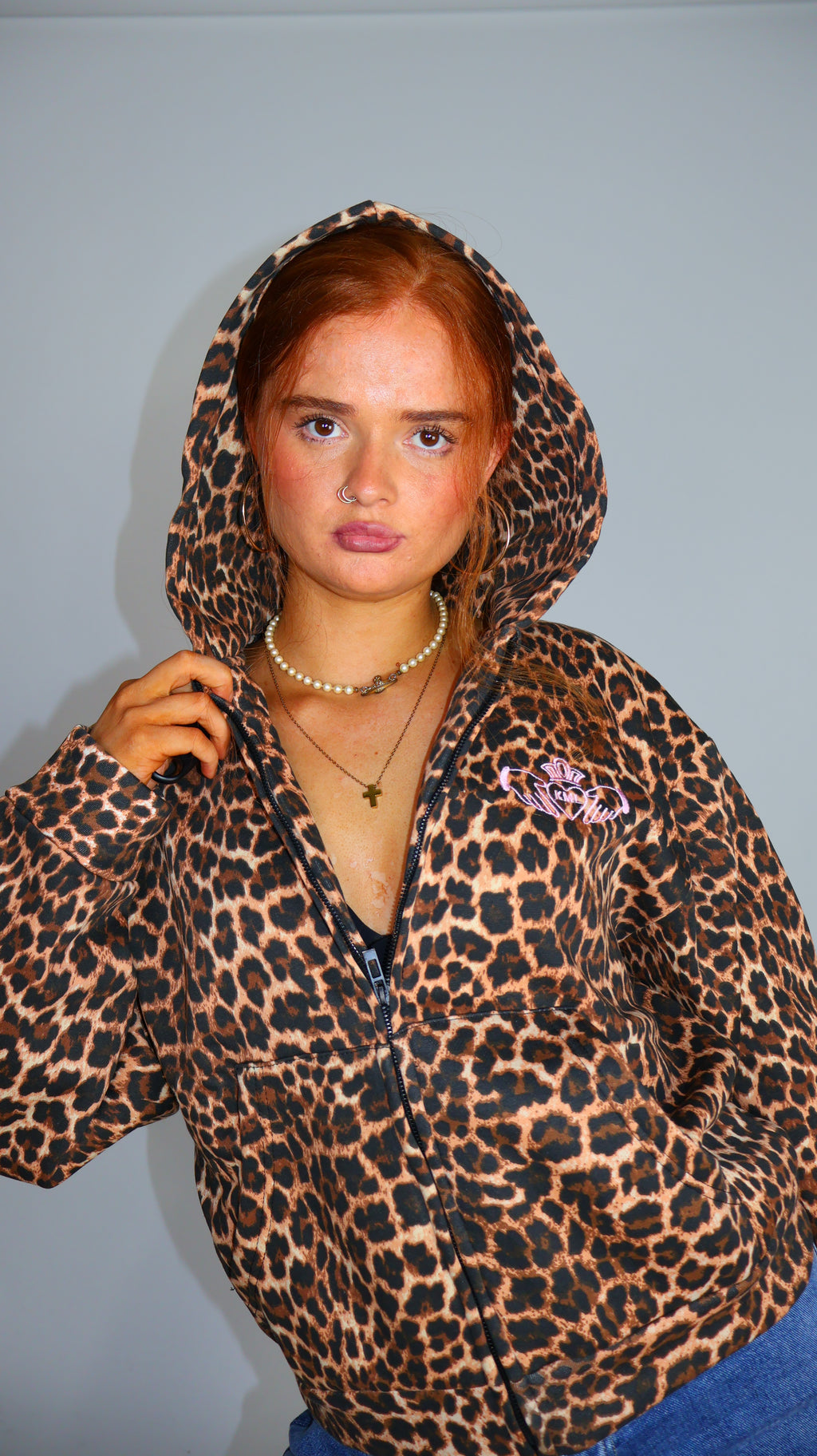 Doireann Claddagh Leopard Hoodie