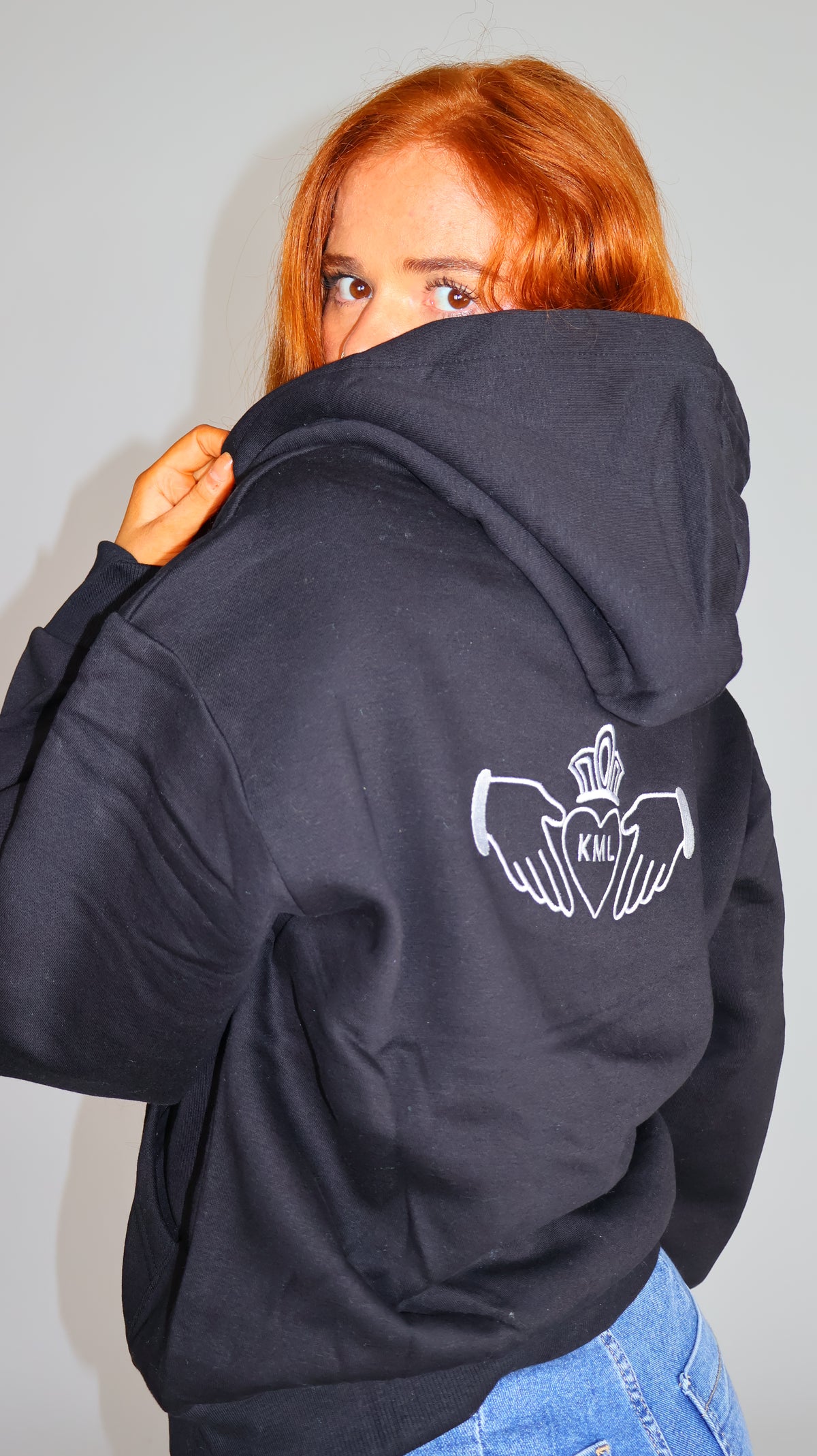 Una Claddagh Fleeced Hoodie.