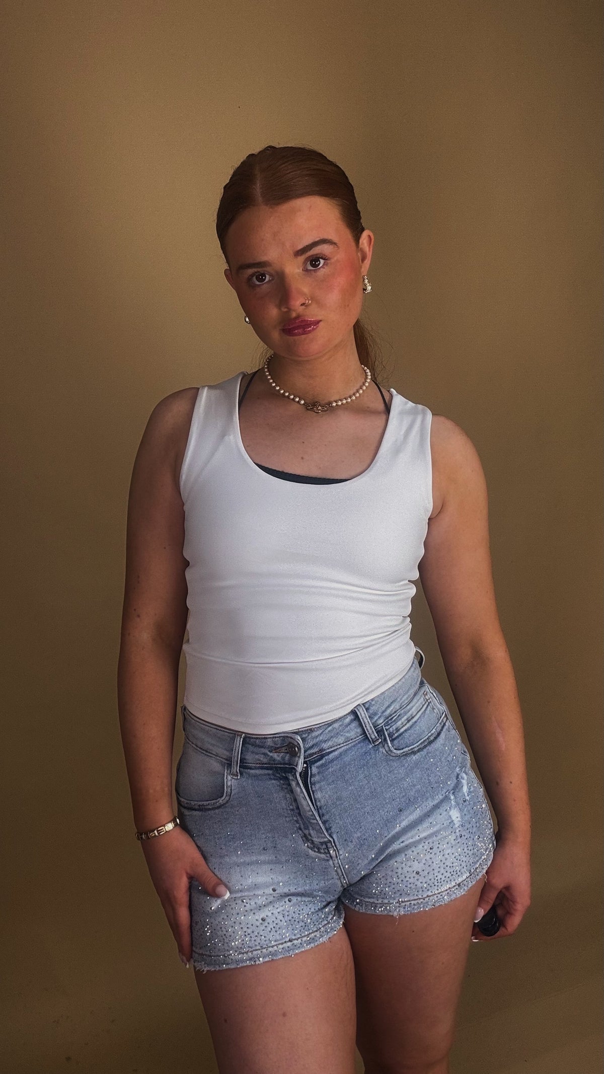 Alia super stretch shorts denim