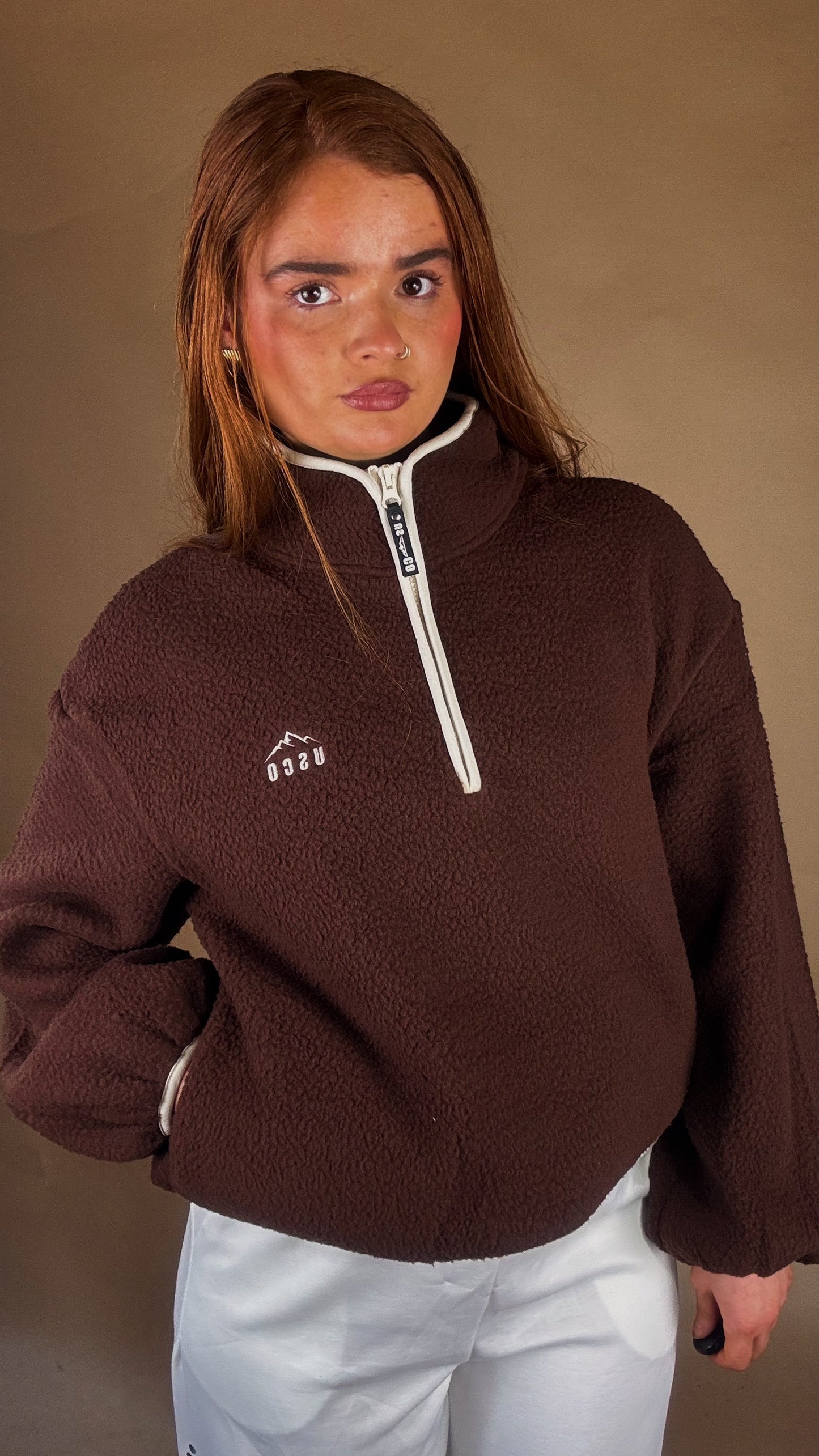 Monica Balloon Sleeve fleece (pockets + drawstring)