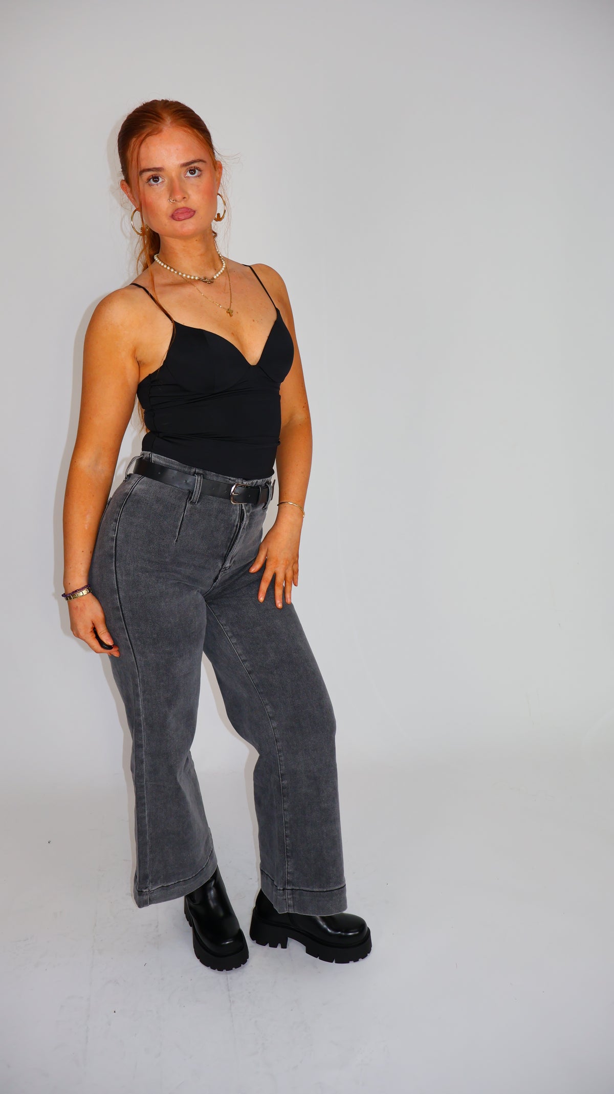 Stephanie Super stretch denim. With belt