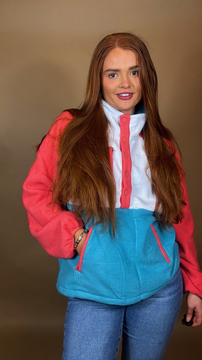 Maeve Balloon sleeve 3 pocket & draw string fleece fleece limited edition *size down*