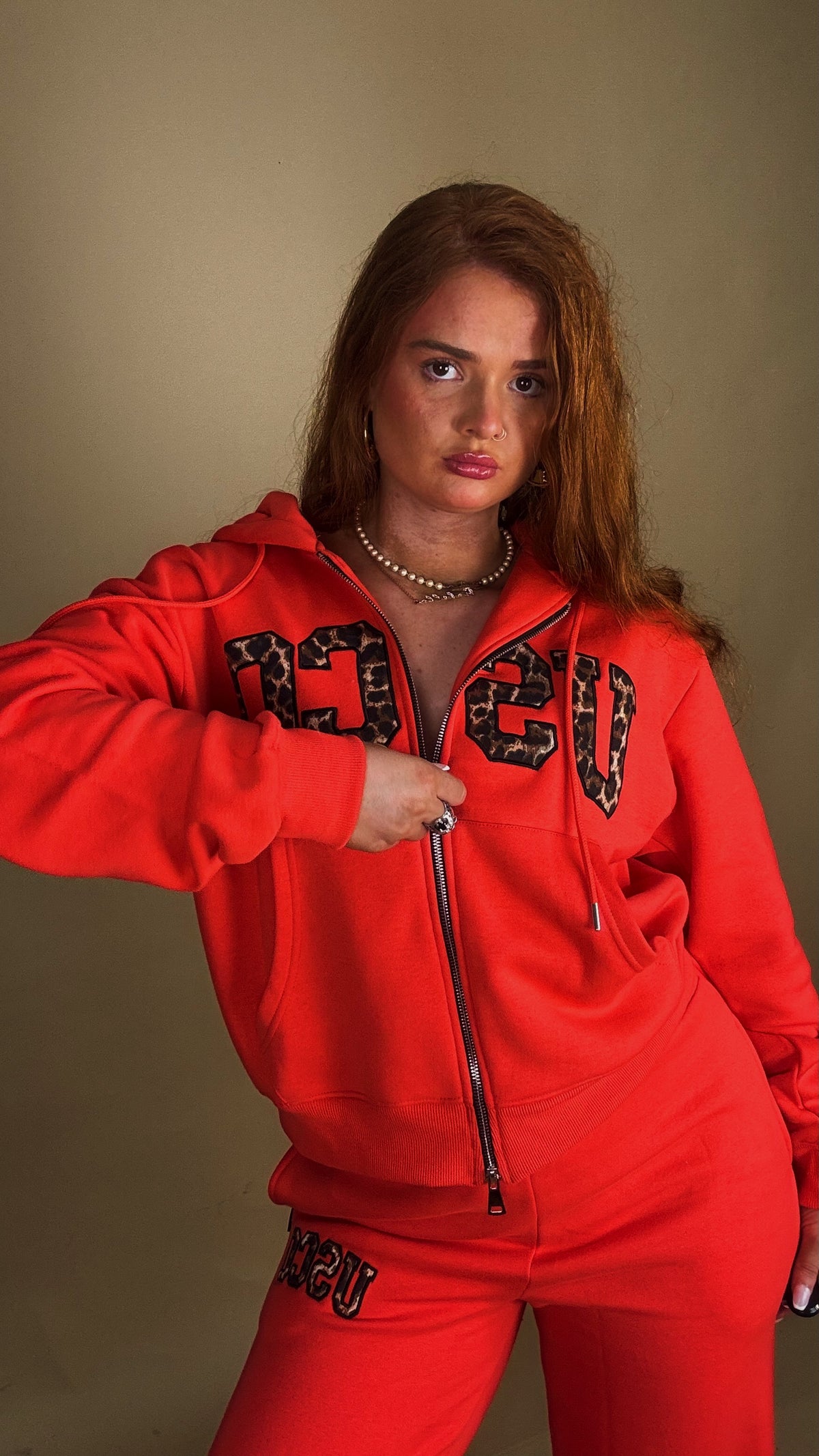 Baywatch Red set Bex 80% cotton fleece line set