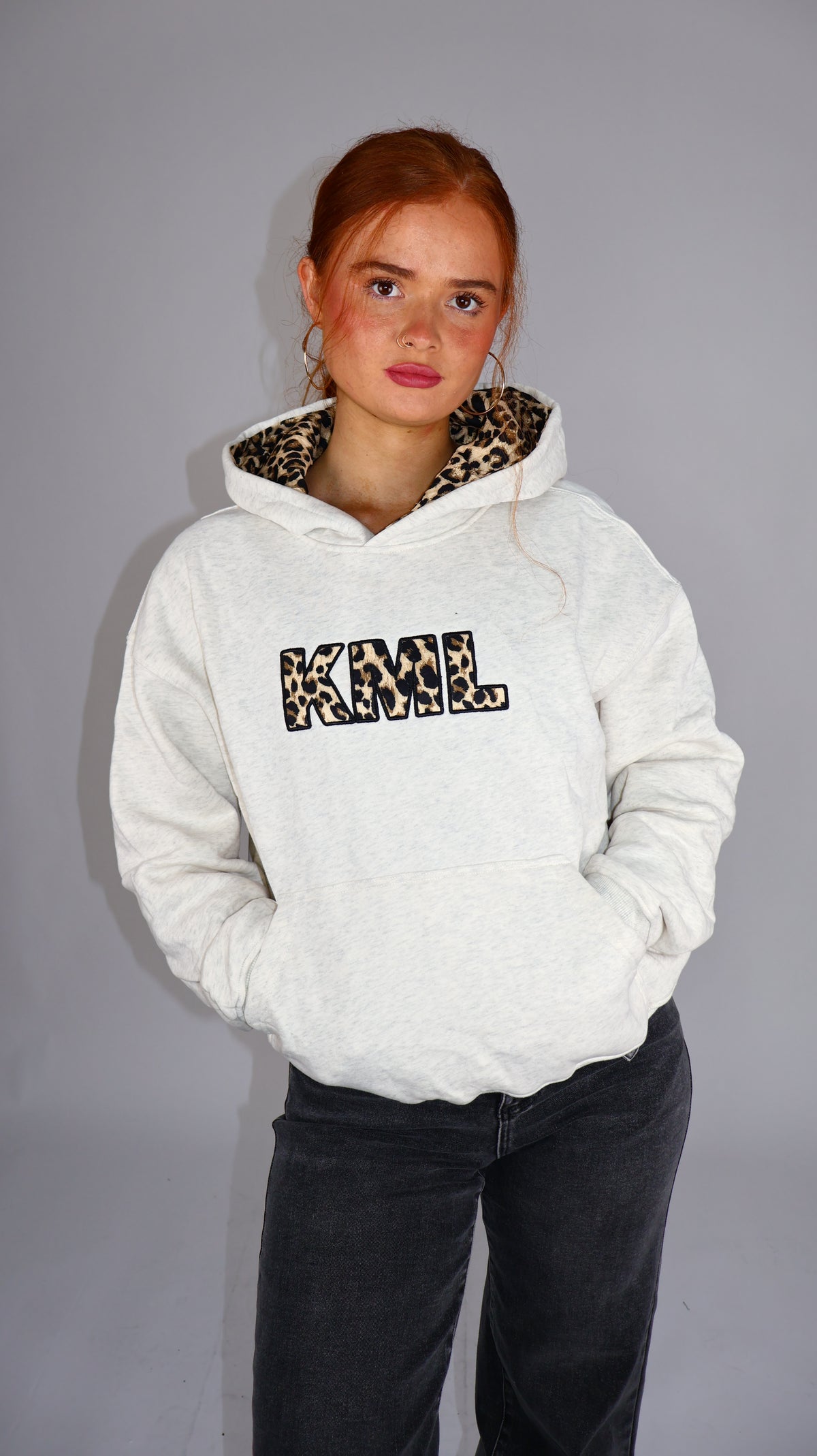 Fifi Fleece lined leopard hoodie
