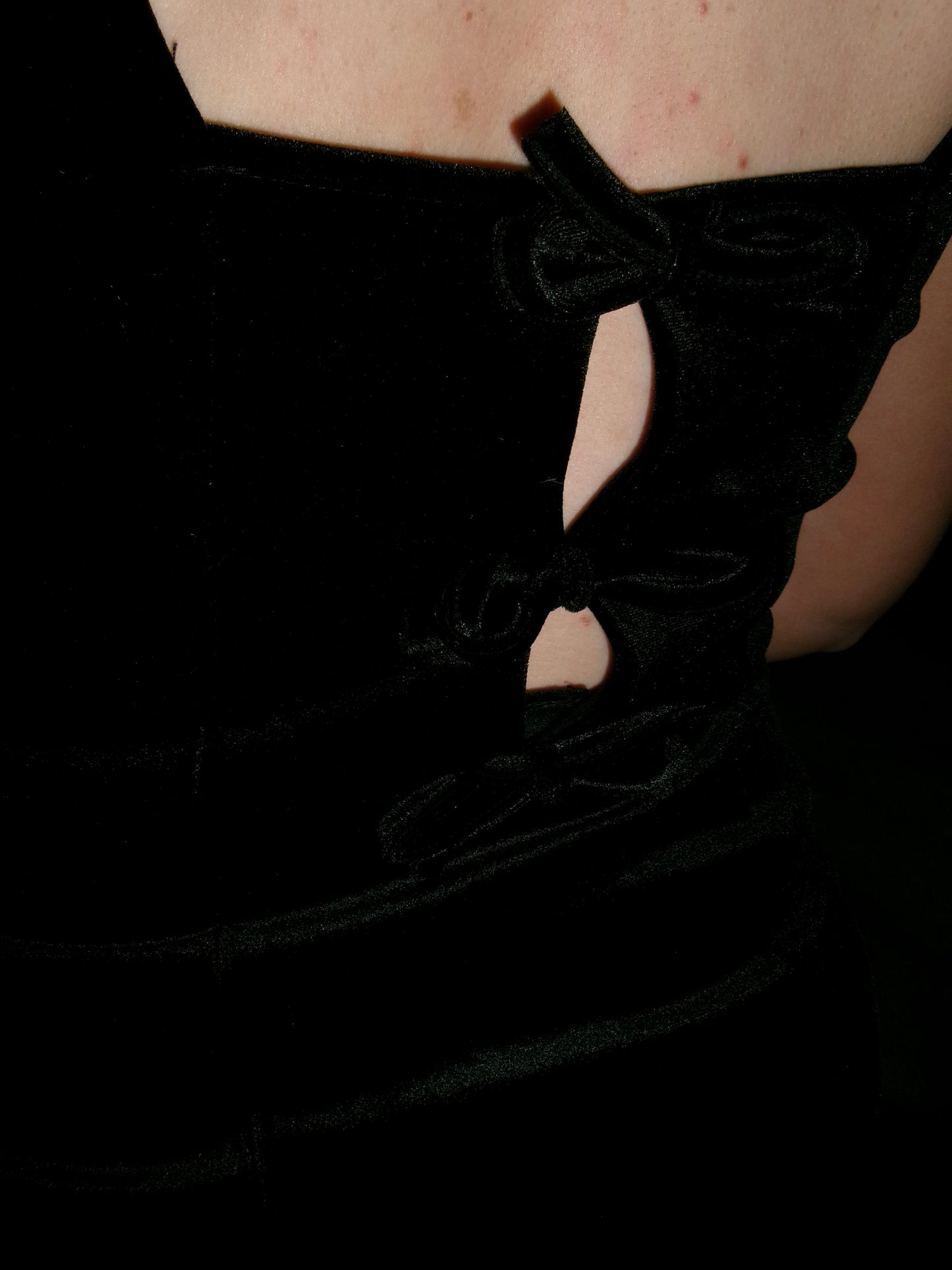 Bobbi Bow Super stretch crushed velvet dress