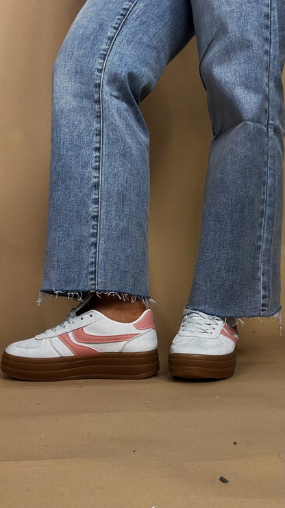 Amy Blue/Pink Chunky trainers