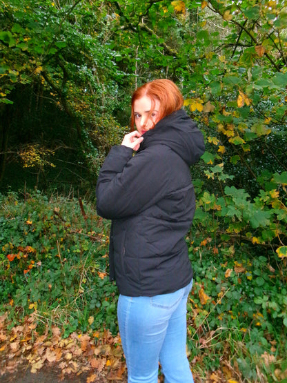 Jade Jet Black Puffer Jacket