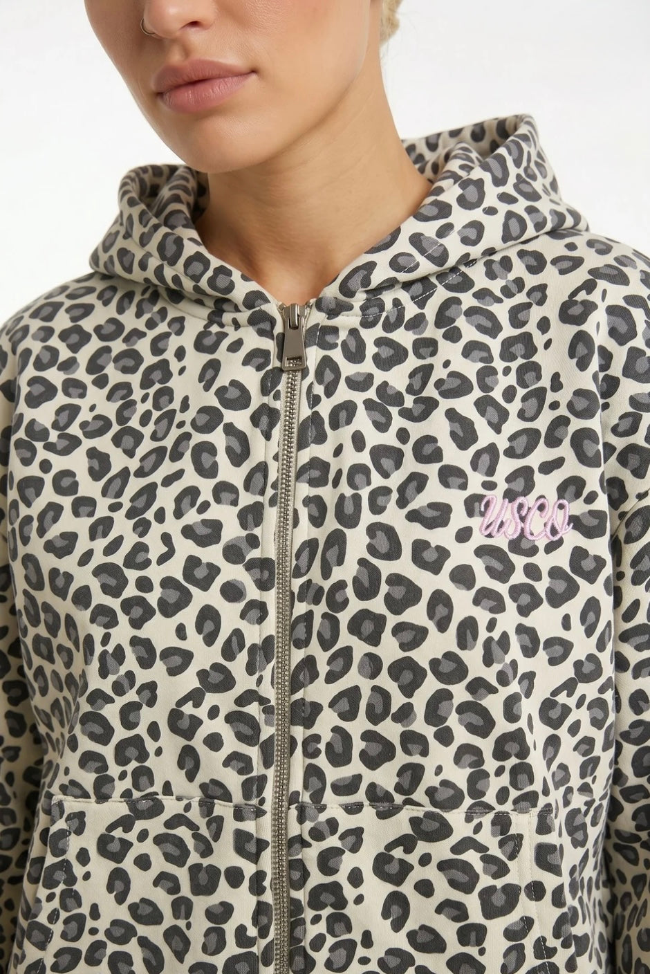 Kelsey 80% cotton Fleece Line Hoodie