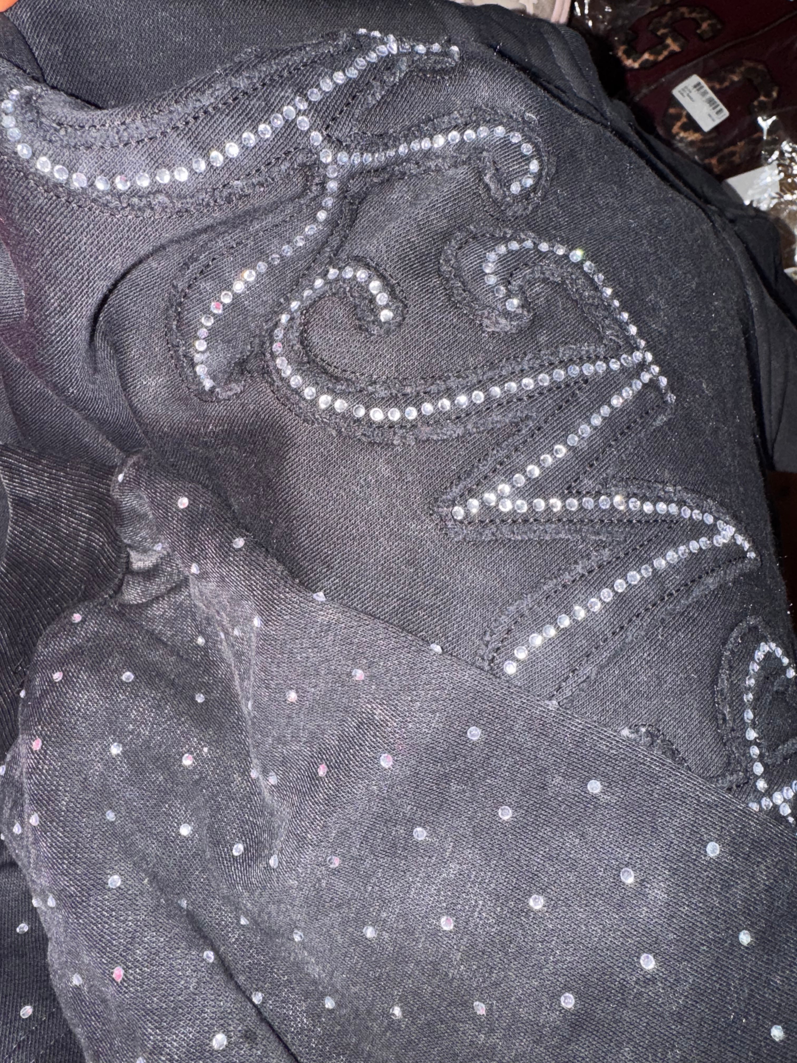 KML diamonte hoodie black